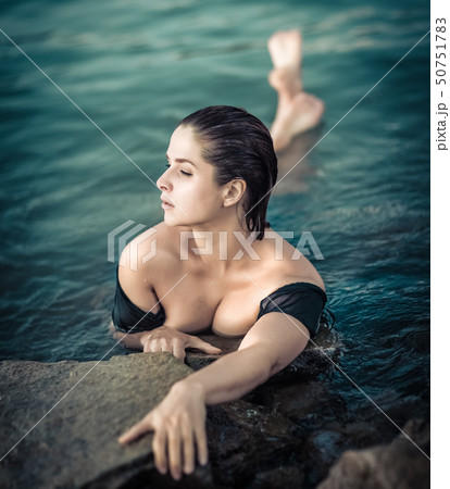 Portrait of a beautiful sexy woman outdoor Portrait of a beautiful sexy woman outdoor 50751783