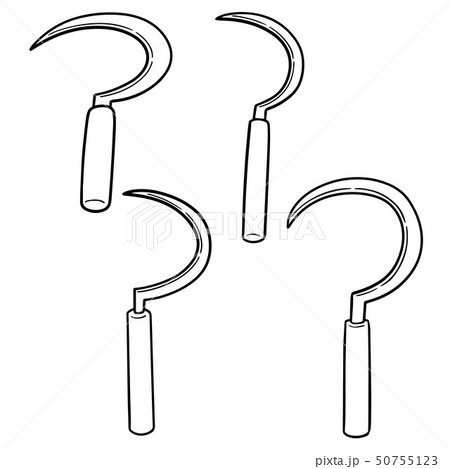 vector set of sickle 50755123