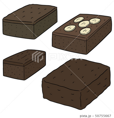 Vector Set Of Brownieのイラスト素材