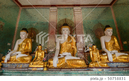 Buddha statue in Shwedagon Pagoda 50758831