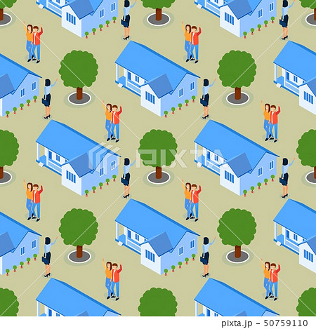 Successful Realtor Real Estate Seamless Pattern. Successful Realtor Real Estate Seamless Pattern. 50759110