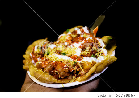 Indian famous Papdi Chaat (Papri Chaat). 50759967