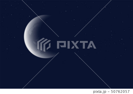 Vector illustration of blue night sky with moon 50762057