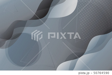 Shade of gray wave and triangle polka dot abstract Shade of gray wave and triangle polka dot abstract 50764590