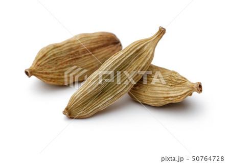 Cardamom pods isolated on white Cardamom pods isolated on white 50764728