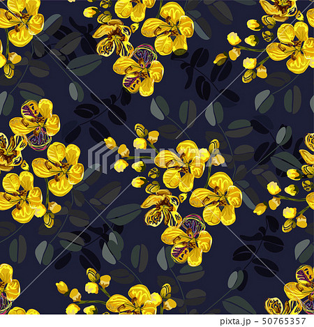 Flower seamless pattern - vector 50765357