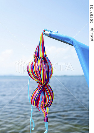 bikini drying on a deck chair bikini drying on a deck chair 50767451