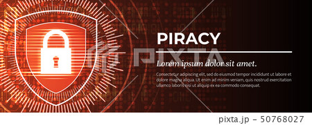 Piracy. The Red Modern Digital Background. Vector. 50768027