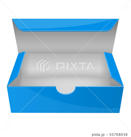 Blue paper box. Open empty packaging Blue paper box. Open empty packaging 50768036