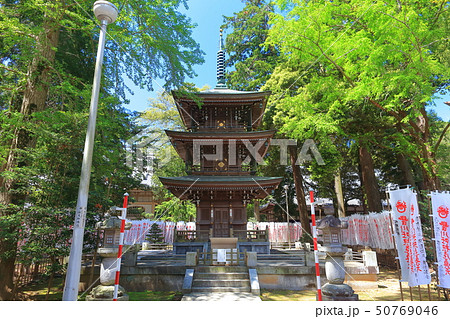 【愛知県】晴天下の豊川稲荷　三重塔 50769046