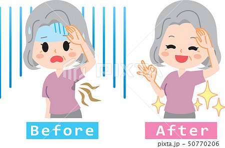 ワキガに悩むおばあさん セット ワキガに悩むおばあさん セット 50770206