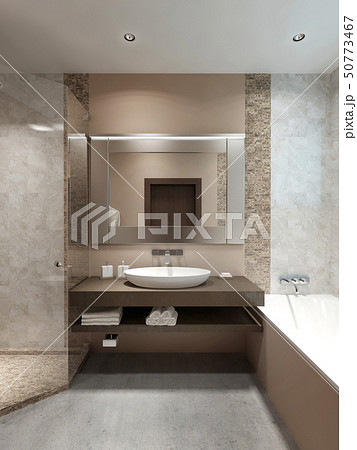 Modern console with sink, in the bathroom. 50773467