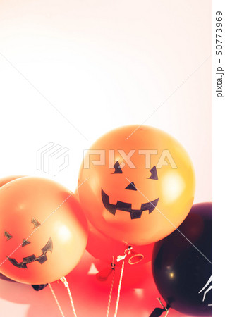 Halloween scene with balloons Halloween scene with balloons 50773969