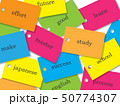 カラフルな英単語カード 50774307