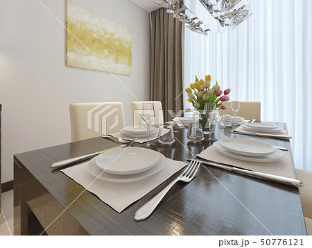 Luxury dining room interior 50776121