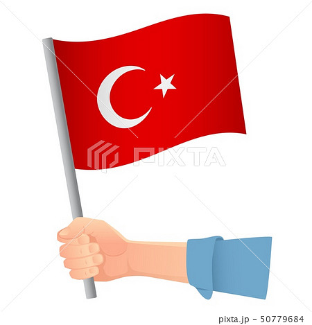 Turkey flag in hand Turkey flag in hand 50779684