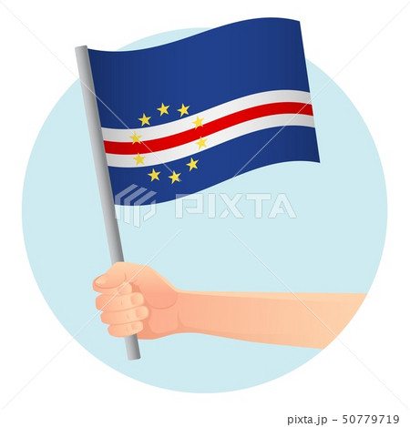 Cape Verde flag in hand Cape Verde flag in hand 50779719