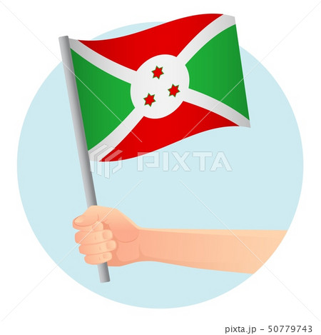Burundi flag in hand Burundi flag in hand 50779743