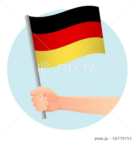 Germany flag in hand 50779753