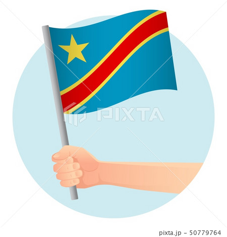 Democratic Republic of the Congo flag in hand Democratic Republic of the Congo flag in hand 50779764