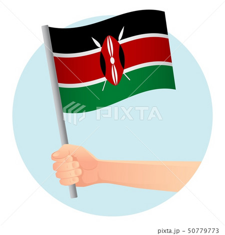 Kenya flag in hand Kenya flag in hand 50779773