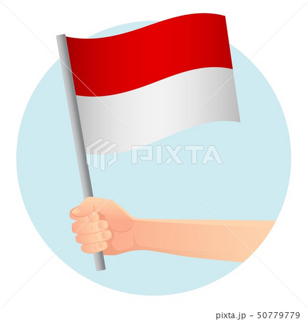 Indonesia flag in hand 50779779