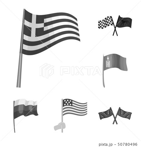 Isolated object of world and flag icon. Collection of world and ribbon stock vector illustration. Isolated object of world and flag icon. Collection of world and ribbon stock vector illustration. 50780496