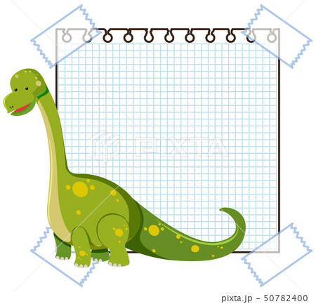 A dinosaur on note template A dinosaur on note template 50782400