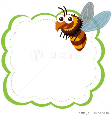 Bee on note template 50782830