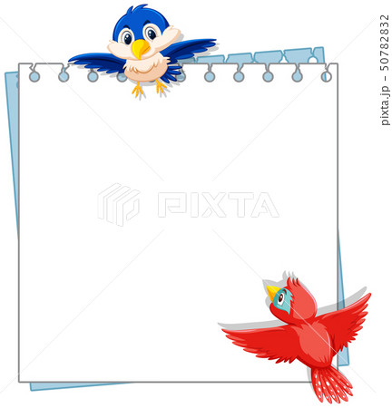 A bird on note template 50782832