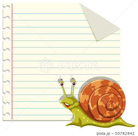 Snail on note template Snail on note template 50782842