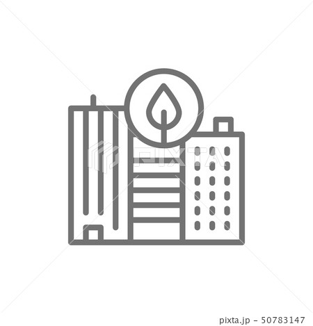Eco city, clean town, wasteless line icon. Eco city, clean town, wasteless line icon. 50783147