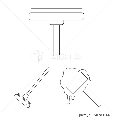 Vector illustration of mop and broom logo. Collection of mop and cleaner stock vector illustration. Vector illustration of mop and broom logo. Collection of mop and cleaner stock vector illustration. 50783166