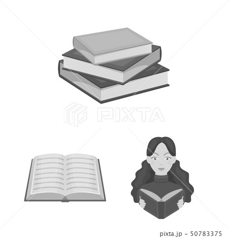 Vector illustration of  and  library  icon. Set of  and textbook  vector icon for stock. 50783375