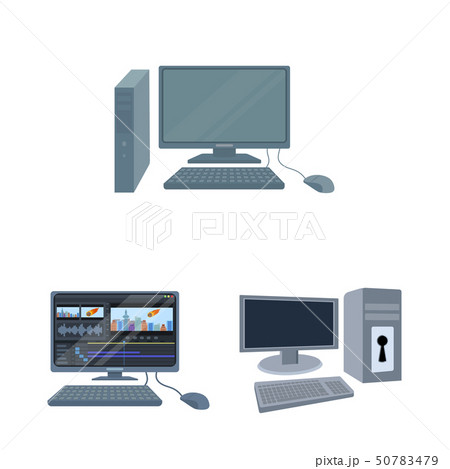 Isolated object of screen and computer icon. Set of screen and mockup stock vector illustration. Isolated object of screen and computer icon. Set of screen and mockup stock vector illustration. 50783479
