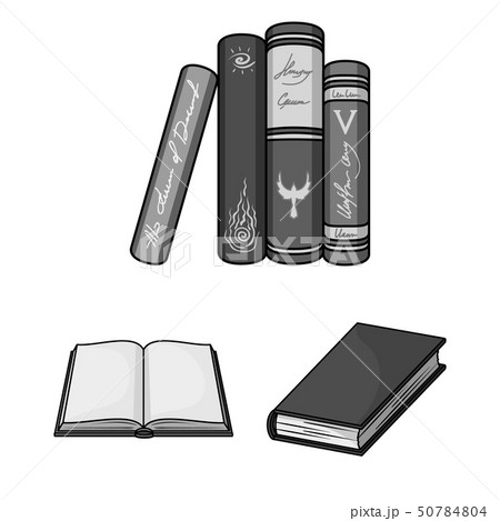 Isolated object of library and textbook symbol. Set of library and school vector icon for stock. 50784804