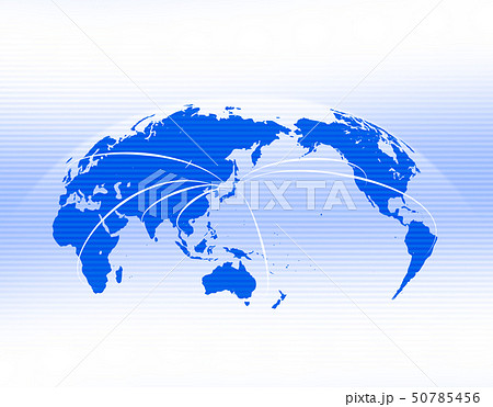 ビジネスイメージ　世界地図　日本地図　日本経済　成長　貿易　世界販売 50785456