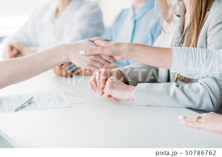 successful job interview congratulation handshake successful job interview congratulation handshake 50786762