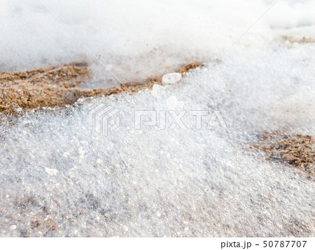 Closeup abstract image of soap foam lying on sandy sea beach after beach disco party Closeup abstract image of soap foam lying on sandy sea beach after beach disco party 50787707