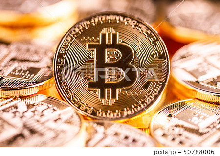 Golden Bitcoin. Business Background Concept 50788006