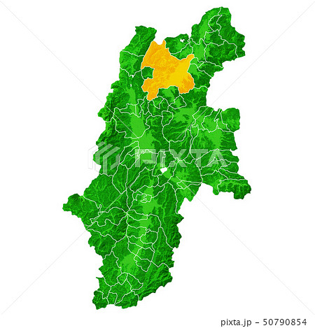 長野県と長野市地図 50790854