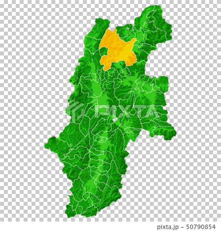 Nagano Prefecture and Nagano city map - Stock Illustration [50790854 ...