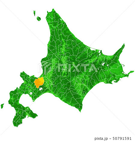 北海道と札幌市地図 50791591