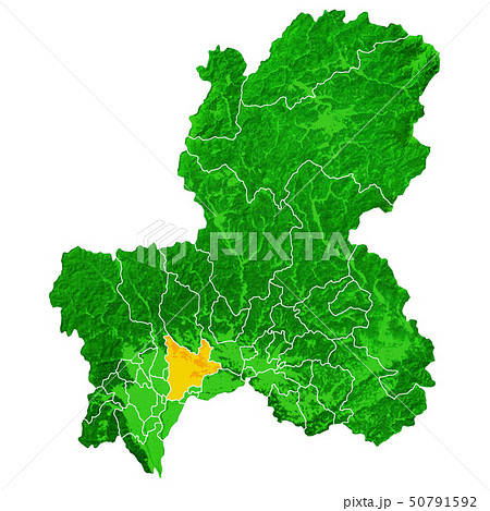 岐阜県と岐阜市地図 50791592