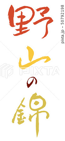 野山の錦 秋 筆文字 習字 カラー 野山の錦 秋 筆文字 習字 カラー 50792198