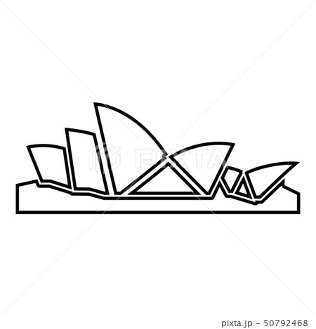 Sydney Opera House icon black color illustration 50792468