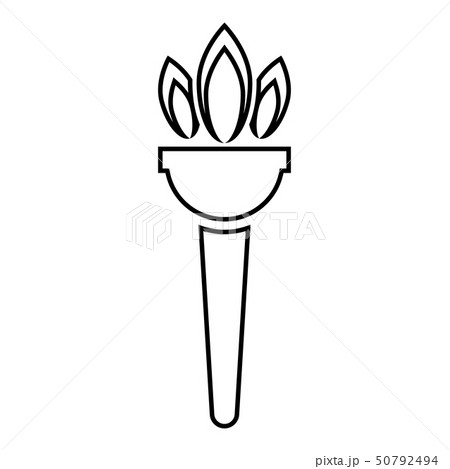 Torch flambeau icon black color illustration flat 50792494