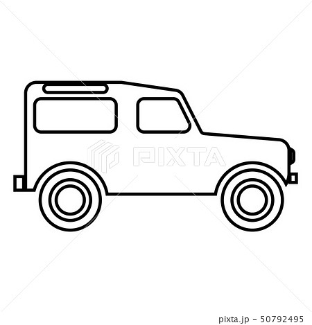 Off road vehicle icon black color illustration Off road vehicle icon black color illustration 50792495