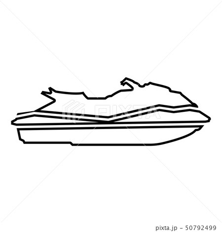Waverunner icon black color illustration flat Waverunner icon black color illustration flat 50792499