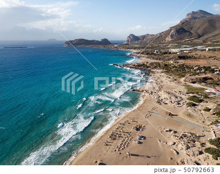 Aerial Drone Photo of Falassarna Beach on Crete 50792663